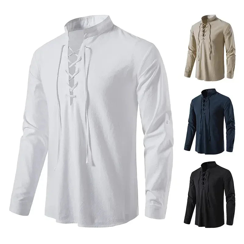 🔥 Specjalna Oferta -40%! 🔥 【M-XXL】Lniano-Bawełniana Koszula Męska – Luźna, Oddychająca i Stylowa 2025 - shoptikpro