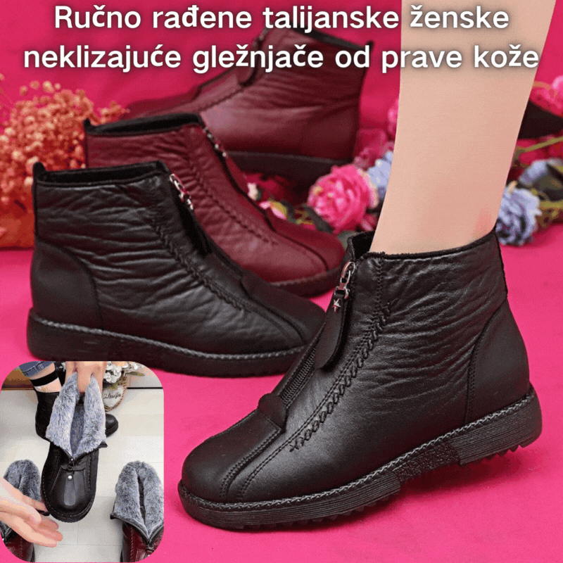 ✨【35-41】Włoskie, ręcznie robione damskie botki, z prawdziwej skóry, miękka podeszwa, wodoodporne i antypoślizgowe 4132292📢