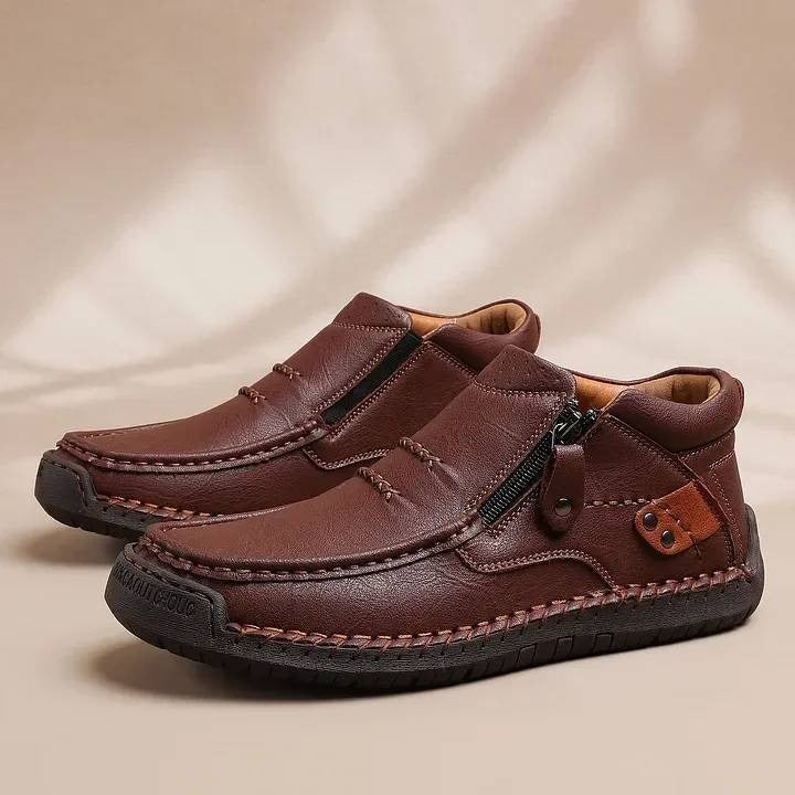 Męskie skórzane buty casualowe