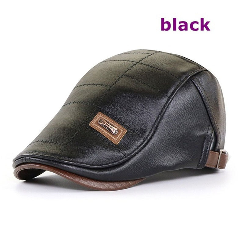 🧢🔥 Męska wysokiej jakości retro skórzana beretka 3 w 1 – modna, wodoodporna i wiatroszczelna, z ciepłą podszewką, bardzo praktyczna-4132299