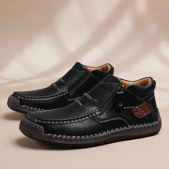 Męskie skórzane buty casualowe