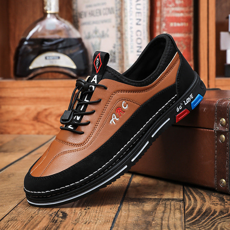 💯🔥【39-48】Los zapatos de negocios casuales para hombre están hechos de cuero impermeable y resistente a las manchas con una suela suave para un uso cómodo.-4133730