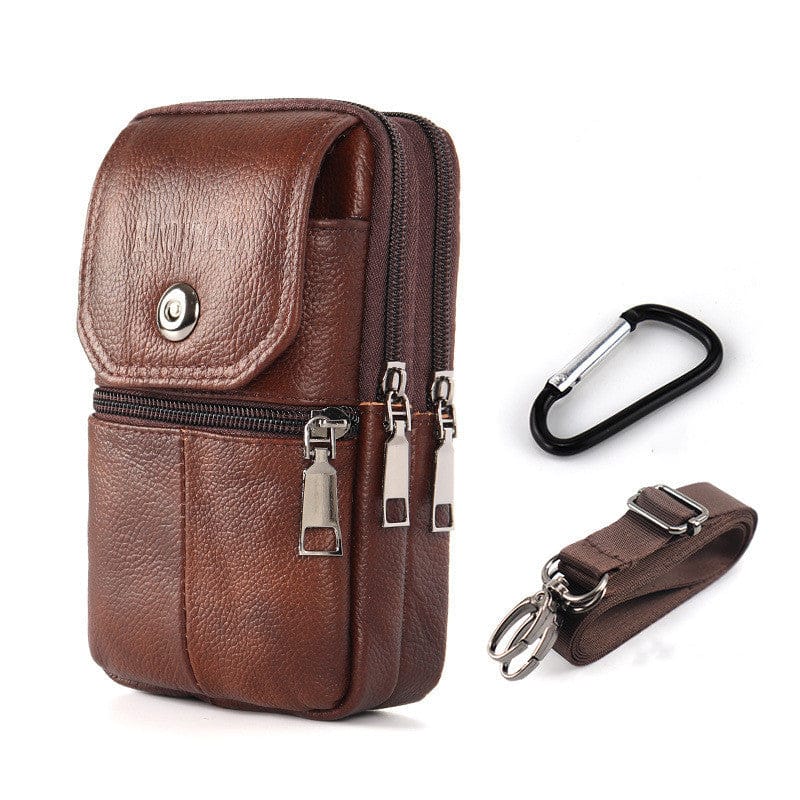 shoptikpro café / 16cm Bolso portátil para teléfono con diseño híbrido (crossbody y bandolera) para hombre