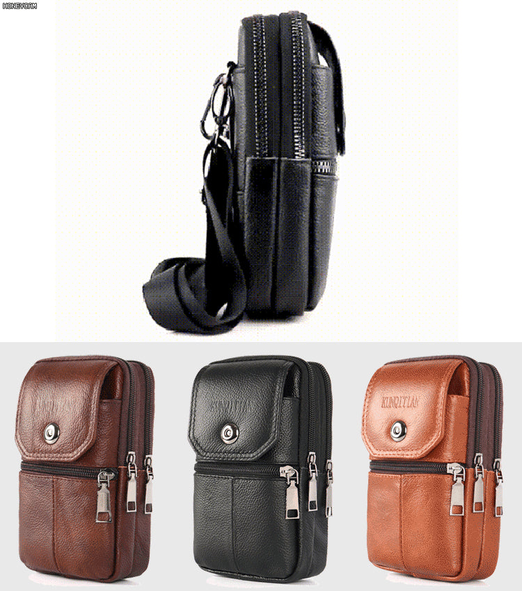 Bolso portátil para teléfono con diseño híbrido (crossbody y bandolera) para hombre
