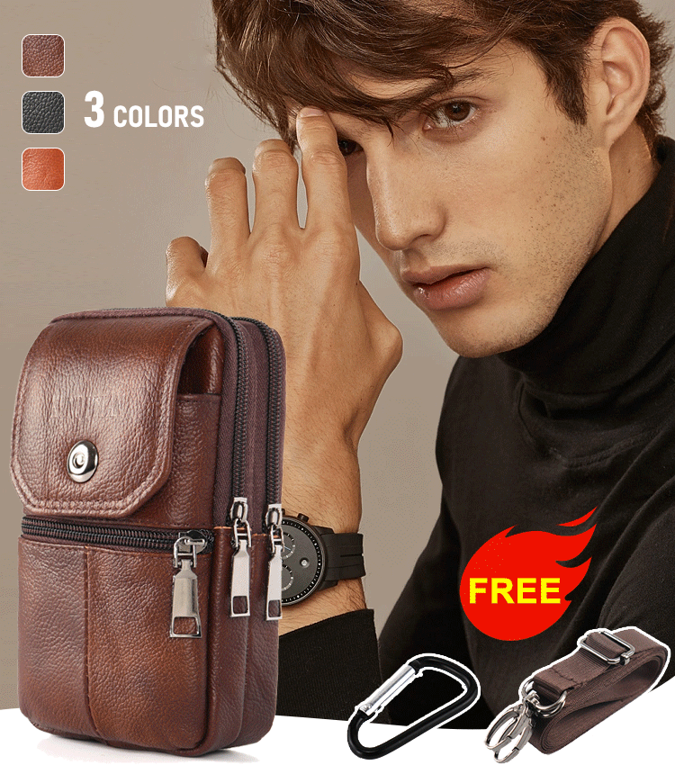 Bolso portátil para teléfono con diseño híbrido (crossbody y bandolera) para hombre