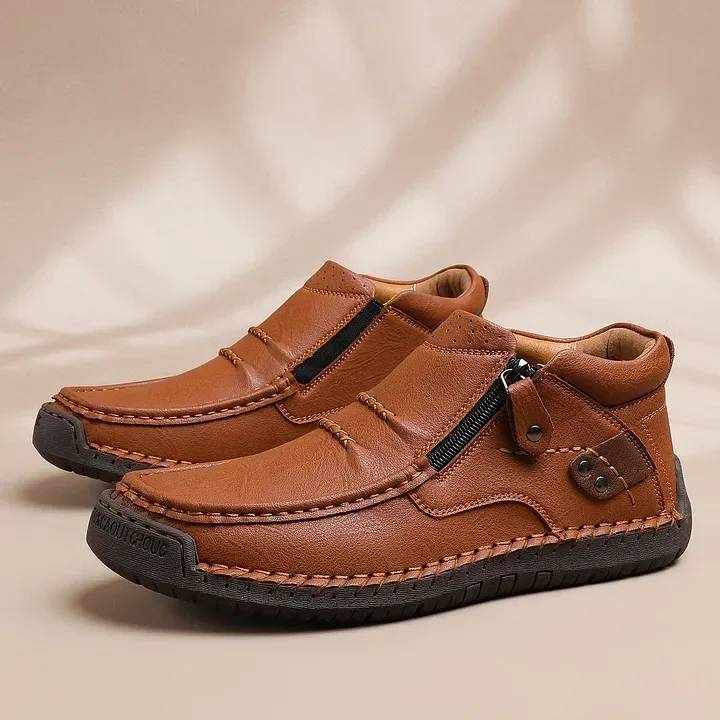 Męskie skórzane buty casualowe
