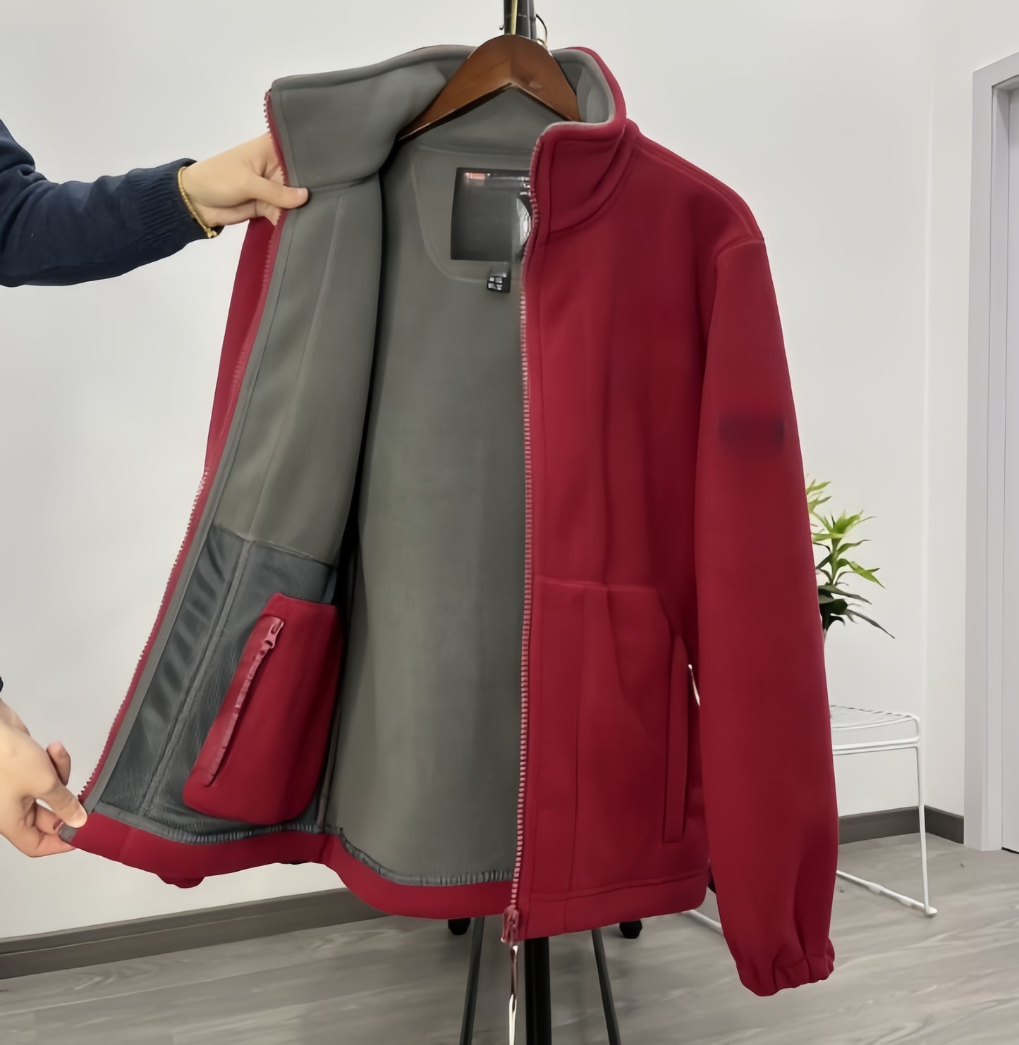 💁♂️💁♂️【XS-3XL】Chaqueta de terciopelo grueso de lana de talla grande informal cálida de otoño e invierno para hombre