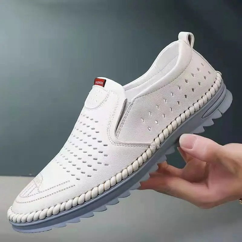 鞋>男鞋>男式休闲皮鞋 👟【Promoción por tiempo limitado】Zapatos casuales de cuero para exteriores para hombre