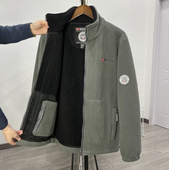男装>男式夹克 Chaqueta de Terciopelo Grueso de Lana para Hombre, Talla Grande, Cálida y Cómoda para Otoño e Invierno【40% de Descuento】