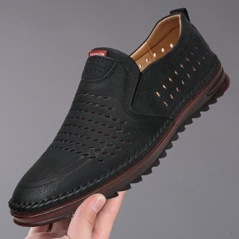 鞋>男鞋>男式休闲皮鞋 👟【Promoción por tiempo limitado】Zapatos casuales de cuero para exteriores para hombre