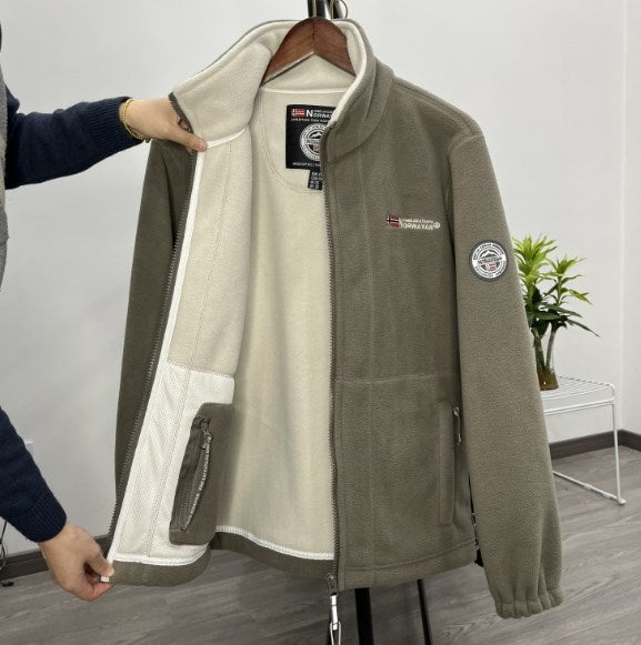 男装>男式夹克 Moška zimska jakna obojestranska topla bombaž/volna S–3XL