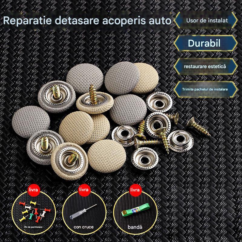 shoptikpro 【30 bucăți】 Kit reparație plafon auto – catarame fixare, clips interior mașină, fără demontare + șurubelniță și prosop