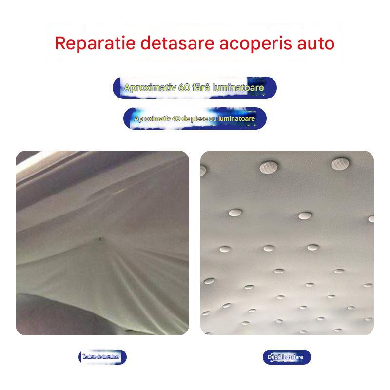 shoptikpro 【30 bucăți】 Kit reparație plafon auto – catarame fixare, clips interior mașină, fără demontare + șurubelniță și prosop