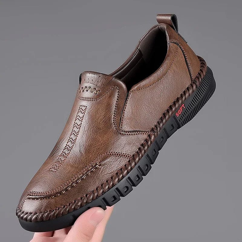 shoptikpro 【39-44】2025 Pantofi casual din piele naturală pentru bărbați cu talpă moale
