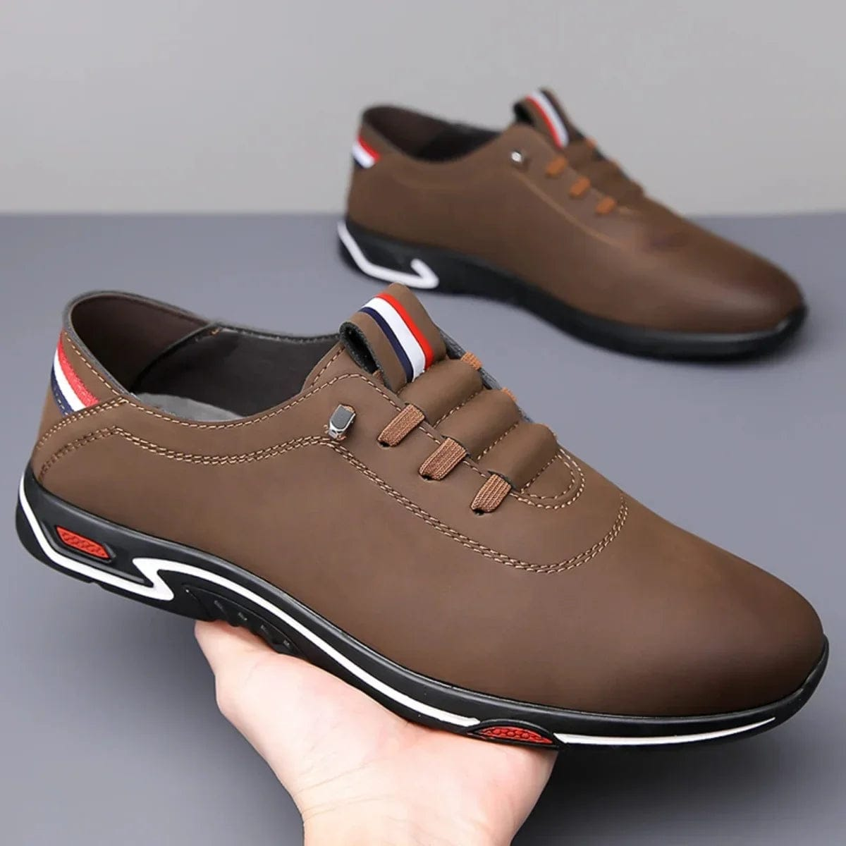 shoptikpro 【39-44】Pantofi Casual din Piele Naturală pentru Bărbați – Stil Modern și Confort 2025!