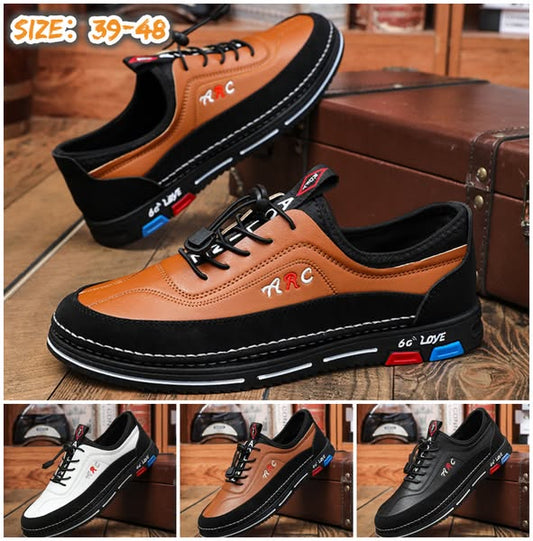 💯🔥【39-48】Los zapatos de negocios casuales para hombre están hechos de cuero impermeable y resistente a las manchas con una suela suave para un uso cómodo.-4133730
