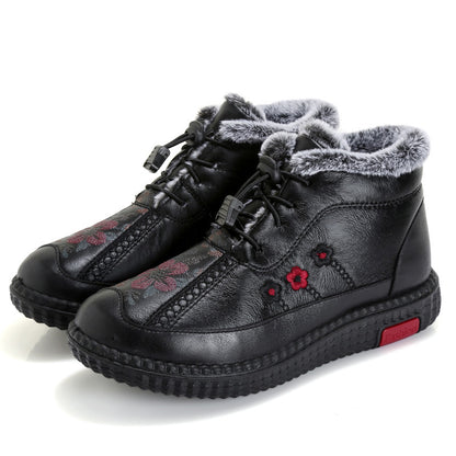 🔥🔥【35-40】Botines de cuero genuino antideslizantes italianos hechos a mano para mujer---4133852