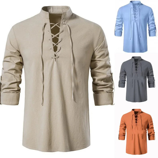 🔥 Specjalna Oferta -40%! 🔥 【M-XXL】Lniano-Bawełniana Koszula Męska – Luźna, Oddychająca i Stylowa 2025 - shoptikpro