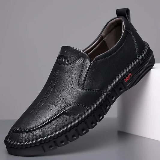 🔥 Specjalna Oferta 40%! 🔥 【39-44】2025 Nowe Męskie Buty Casual z Naturalnej Skóry – Miękka Podeszwa, Antypoślizgowe i Oddychające - shoptikpro