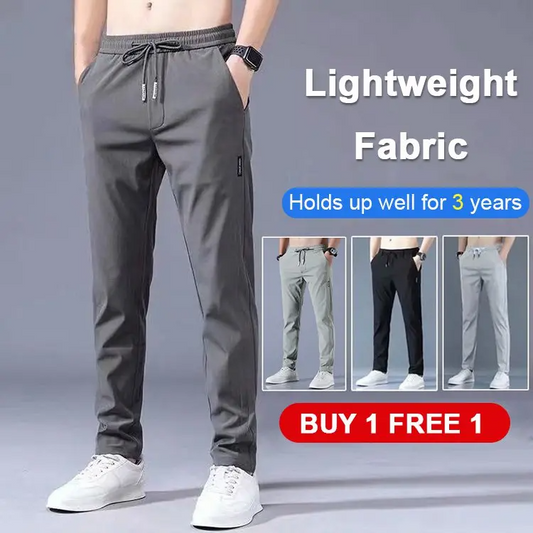 【Compre 1 y obtenga 1 gratis】【M-5XL】Pantalones elásticos informales para hombre 2025 – Cómodos y modernos--4132335