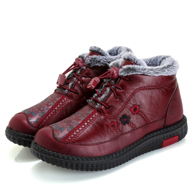 🔥🔥【35-40】Botines de cuero genuino antideslizantes italianos hechos a mano para mujer---4133852