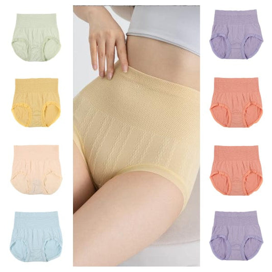 shoptikpro 8 piezas / M（35-50kg） 【8 piezas】Bragas de cintura alta para mujer