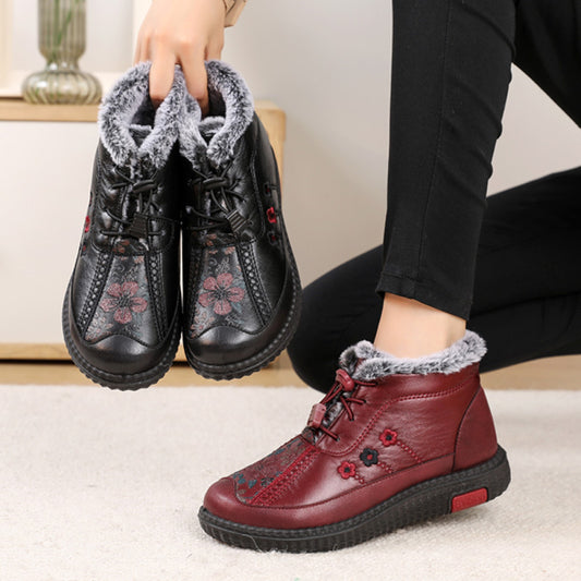 🔥🔥【35-40】Botines de cuero genuino antideslizantes italianos hechos a mano para mujer---4133852