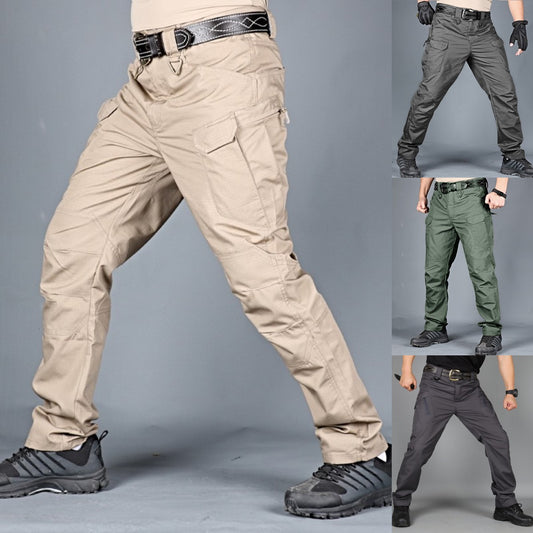 Męskie wodoodporne i odporne na ścieranie spodnie taktyczne S-6XL | Cargo, robocze i outdoor (40–105 kg)
