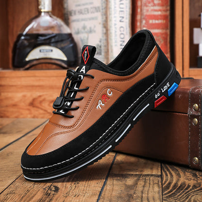💯🔥【39-48】Los zapatos de negocios casuales para hombre están hechos de cuero impermeable y resistente a las manchas con una suela suave para un uso cómodo.-4133730