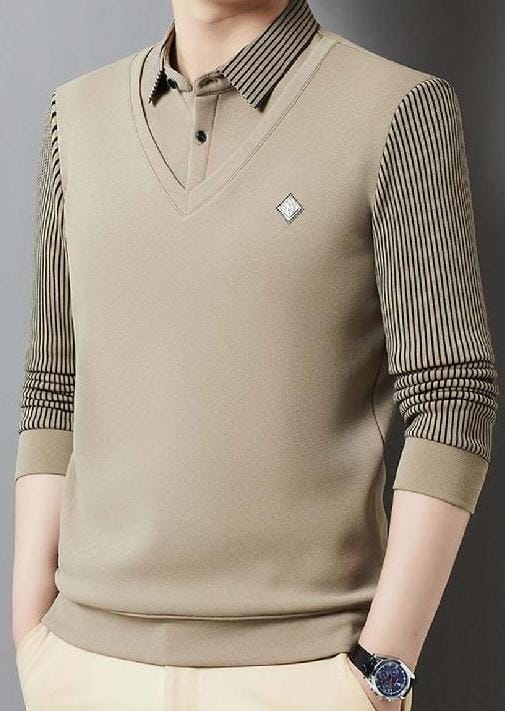 shoptikpro Caqui / M Conjunto de Cachemir para Hombre – Cálido y Elegante