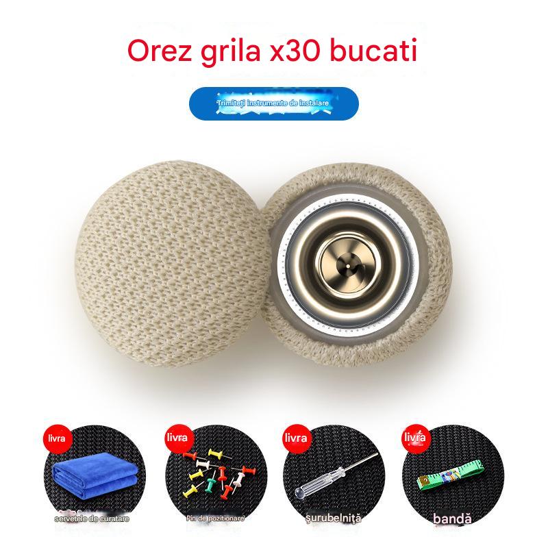 shoptikpro carouri bej 30 buc 【30 bucăți】 Kit reparație plafon auto – catarame fixare, clips interior mașină, fără demontare + șurubelniță și prosop