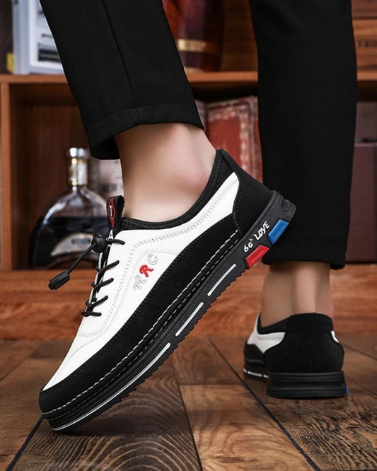 💯🔥【39-48】Los zapatos de negocios casuales para hombre están hechos de cuero impermeable y resistente a las manchas con una suela suave para un uso cómodo.-4133730