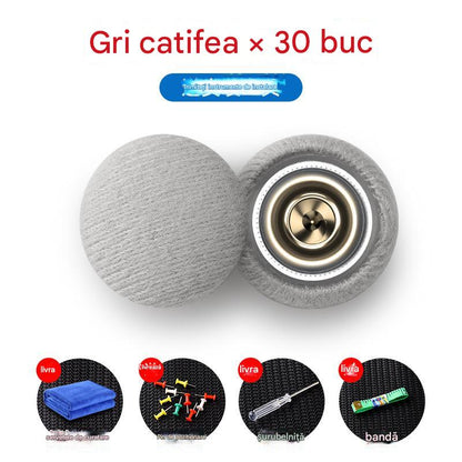 shoptikpro Gri catifea 30 buc 【30 bucăți】 Kit reparație plafon auto – catarame fixare, clips interior mașină, fără demontare + șurubelniță și prosop