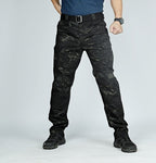 shoptikpro тъмен камуфлаж / S【40-50kg】 Мъжки тактически панталони – водоустойчиви, издръжливи и еластични, работни карго панталони