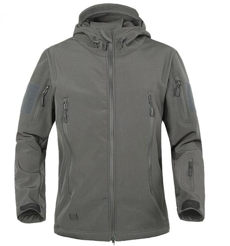 shoptikpro γκρίζος / S Ανδρικό Τακτικό Μπουφάν Softshell – Αδιάβροχο, Αντιανεμικό, Ανθεκτικό στην Τριβή