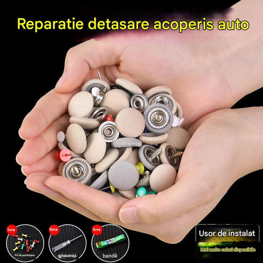 汽车用品>汽车内饰用品>其他汽车内饰用品 【30 bucăți】 Kit reparație plafon auto – catarame fixare, clips interior mașină, fără demontare + șurubelniță și prosop