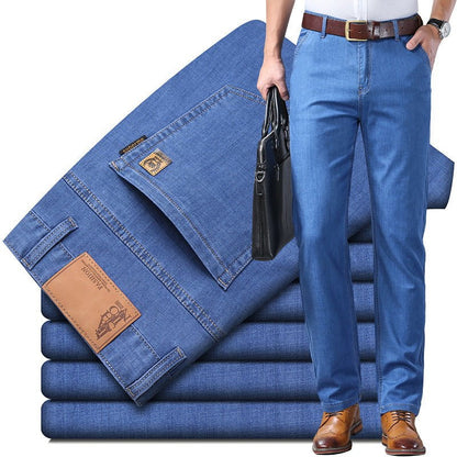 男装>男式牛仔裤 Pantalones rectos anchos para hombre 2 piezas, compra uno y llévate otro gratis