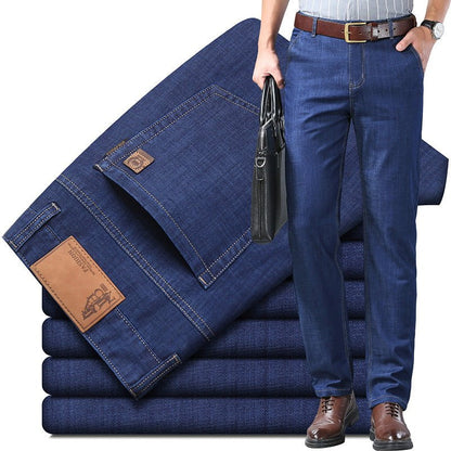 男装>男式牛仔裤 Pantalones rectos anchos para hombre 2 piezas, compra uno y llévate otro gratis