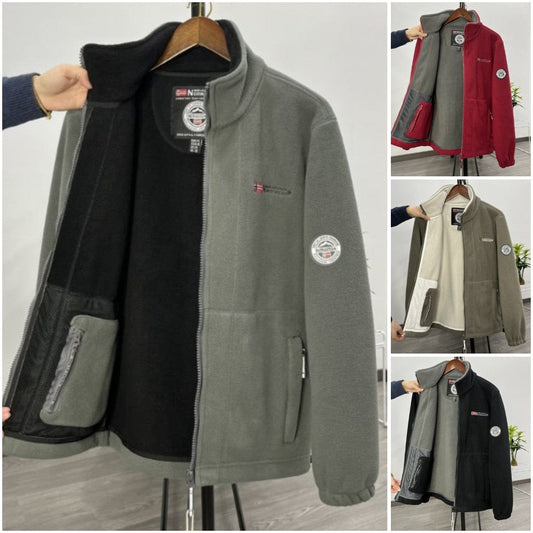 男装>男式夹克 Chaqueta de Terciopelo Grueso de Lana para Hombre, Talla Grande, Cálida y Cómoda para Otoño e Invierno【40% de Descuento】