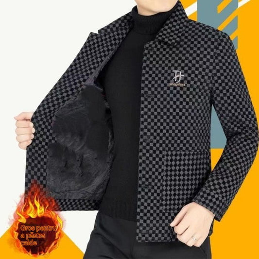 男装>男式夹克 【M-4XL】 Chaqueta de lana para hombre 2025 – casual, cálida y gruesa, ideal para otoño e invierno