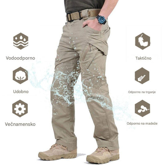 运动户外>户外服装>迷彩服、军迷服、作训服 Moške taktične hlače – vodoodporne, trpežne in elastične delovne cargo hlače