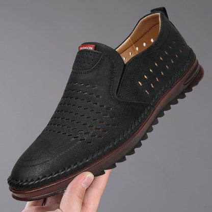 鞋>男鞋>男式休闲皮鞋 👟【Promoción por tiempo limitado】Zapatos casuales de cuero para exteriores para hombre