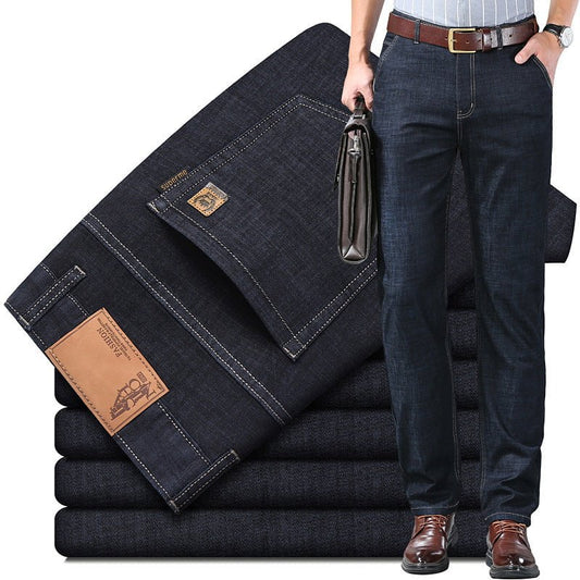 男装>男式牛仔裤 Pantalones rectos anchos para hombre 2 piezas, compra uno y llévate otro gratis