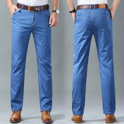 男装>男式牛仔裤 Pantalones rectos anchos para hombre 2 piezas, compra uno y llévate otro gratis