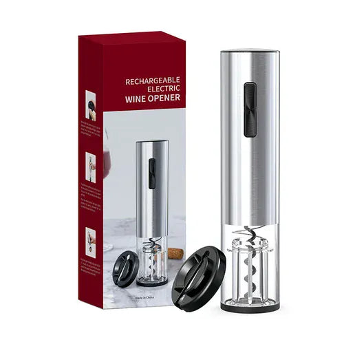 shoptikpro Silver（Standard Set） / Black （Deluxe Set） Електрически комплект за отваряне на вино
