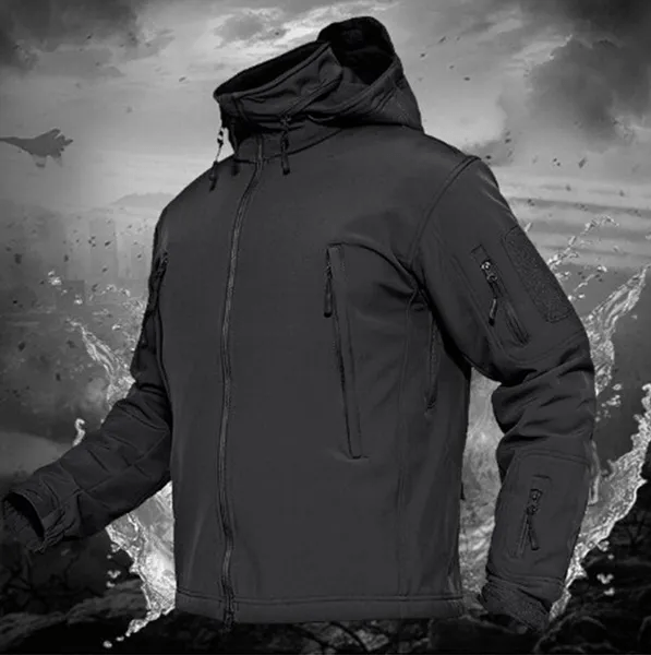 shoptikpro Ανδρικό Τακτικό Μπουφάν Softshell – Αδιάβροχο, Αντιανεμικό, Ανθεκτικό στην Τριβή