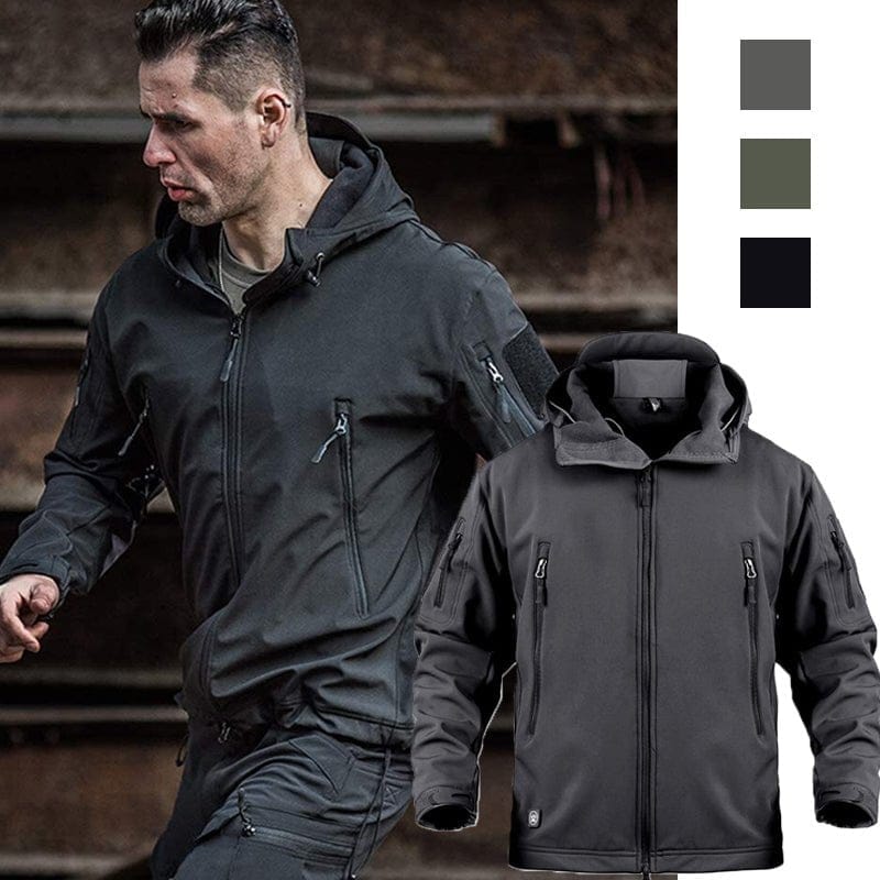 shoptikpro Ανδρικό Τακτικό Μπουφάν Softshell – Αδιάβροχο, Αντιανεμικό, Ανθεκτικό στην Τριβή