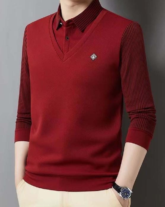 shoptikpro Vino tinto / M Conjunto de Cachemir para Hombre – Cálido y Elegante